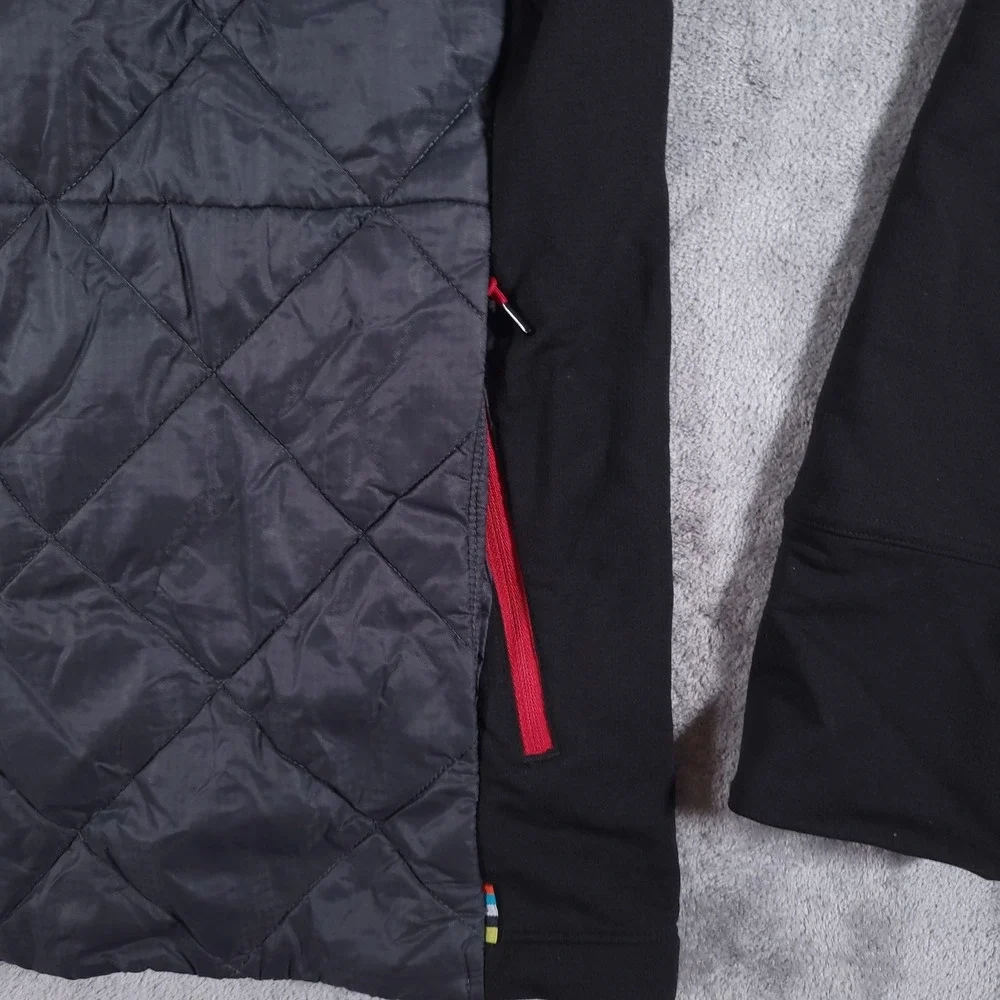 Smartwool Smartloft 120 Jacket Mens Large Black Grey Quilted Hybrid Wool Blend